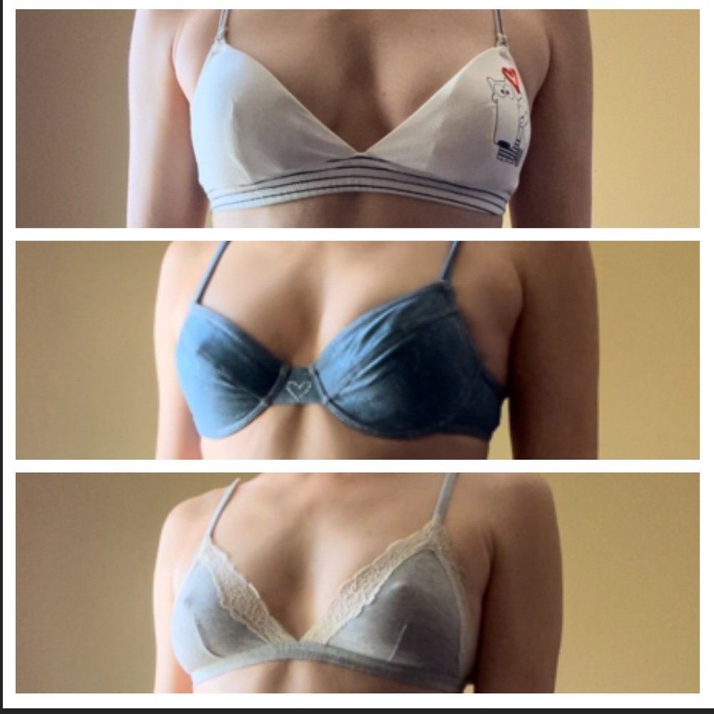 3 comfortable cotton bras bundle 32/34 A/B